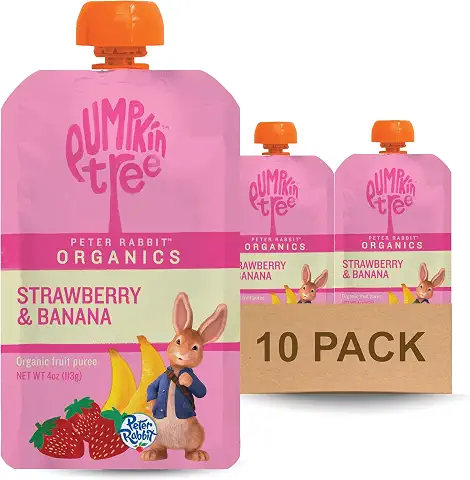 Organic Fruit Puree Pouches, 10 Pack