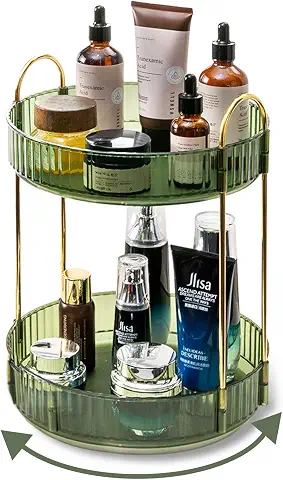 2-Tier Rotating Cosmetic Organizer